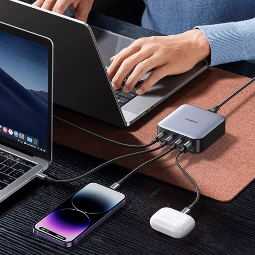 Зарядное устройство Ugreen Wall Charger 3хUSB-C+USB CD328 GaN 100W Nexode Series Black (90928): Тип сетевое