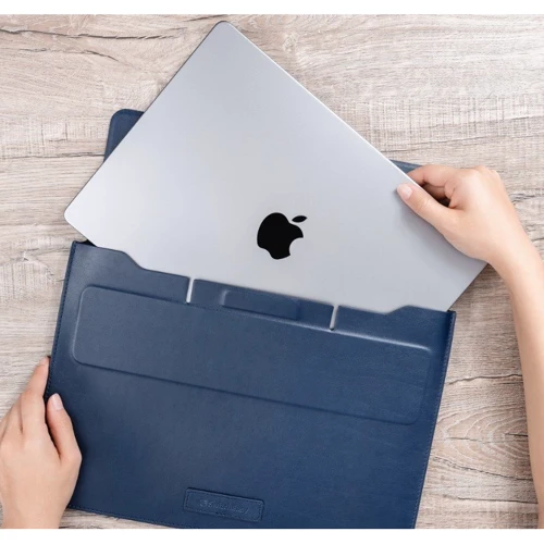 SwitchEasy EasyStand Leather Sleeve Midnight Blue (GS-105-232-201-63) for MacBook 13-14": Материал Полиуретан