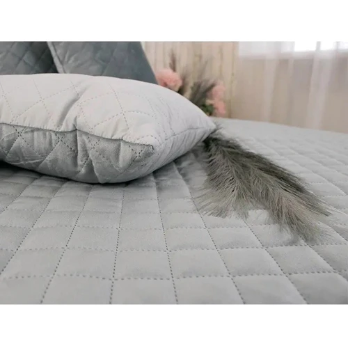 Подушка Руно декоративная велюровая 40х40 см (311.55_Dark Grey ромб): Наполнитель силиконизированные полиэстеровые шарики