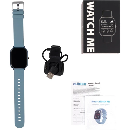Смарт-часы Globex Smart Watch Me Blue: Материал ремешка Силикон