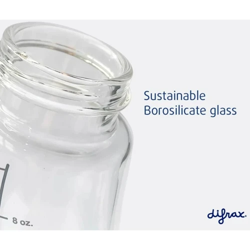 Стеклянная антиколиковая бутылочка Difrax S-bottle Natural с силиконовой соской 250 мл Popcorn (736FE Popcorn) фото 6