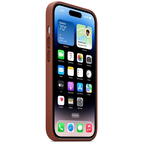 Чохол для iPhone Apple for iPhone 14 Pro Leather Case with MagSafe Umber (MPPK3)  фото 5