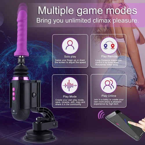 Мини секс-машина Hismith Mini Capsule Sex-Machine with Strong Suction APP, очень мощная, перезаряжаемая, пульт ДУ