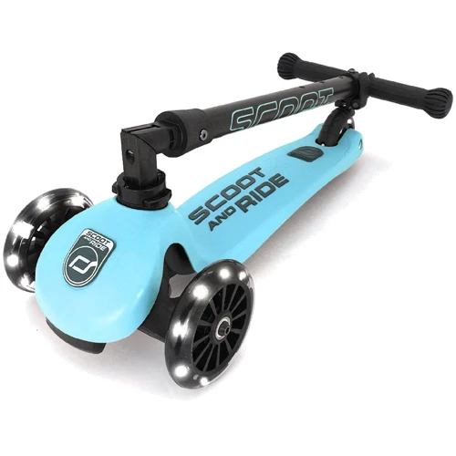 Самокат Scoot and Ride серії Highwaykick-3 з світяться колесами лохина, 3-6 років / 50кг (SR-96356): Кількість коліс 3
