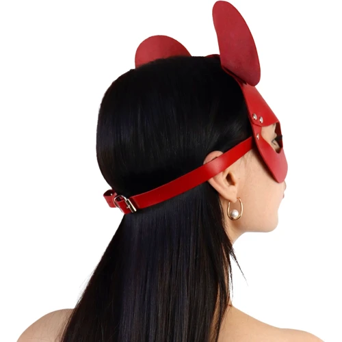 Кожаная маска мышки Art of Sex - Mouse Mask, красный