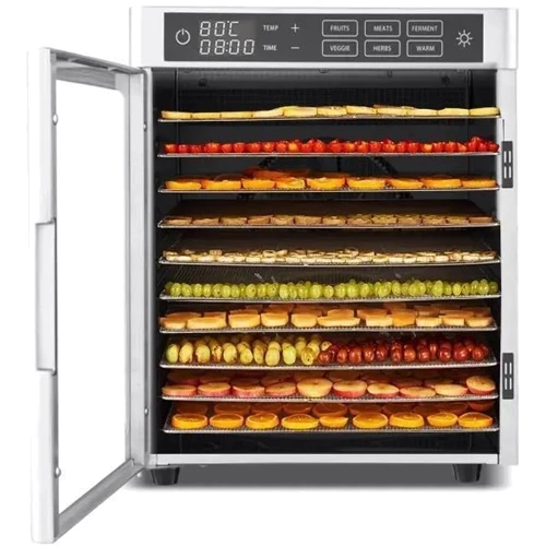 Сушарка для фруктів та овочів Tekhniko DH-10F-SS (10 лотків 30х28 см)