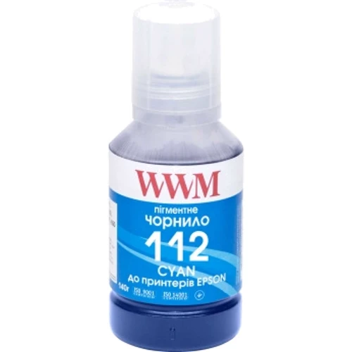Чернила WWM Epson L11160/6490 №112 140г Cyan pigmented (E112CP)