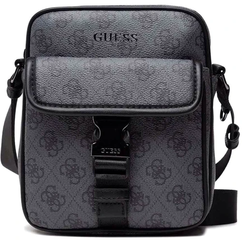 Мужская сумка через плечо Guess Vezzola Top Zip Crossbody Flap черная (HMVEZLP1359-DAB)