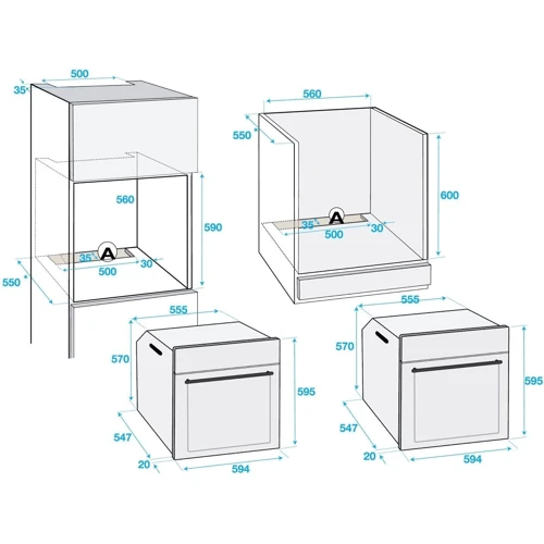 Духова шафа електрична Beko BIM 22304 XCS: Об'єм, л 71