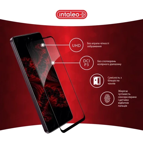 Intaleo Tempered Glass Full Glue Black for Oppo A3x: Цвет черный