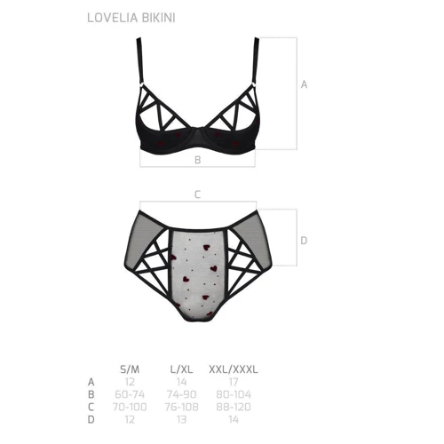 Эротический комплект Passion LOVELIA BIKINI black XXL/XXXL
