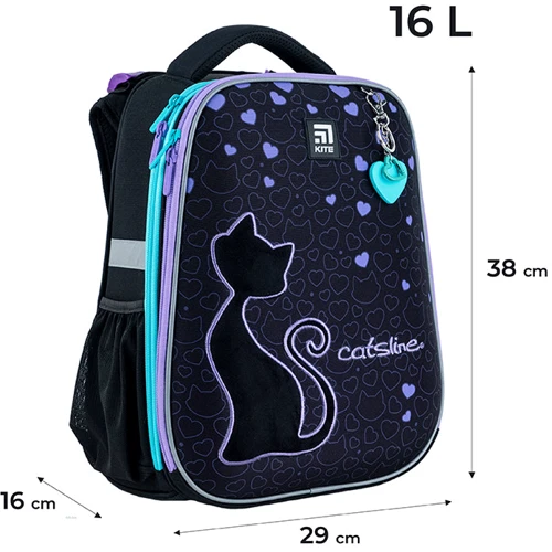 Рюкзак каркасный Kite K24-531M-1 Education 531 Catsline (K24-531M-1): Возрастная группа от 6 до 10 лет