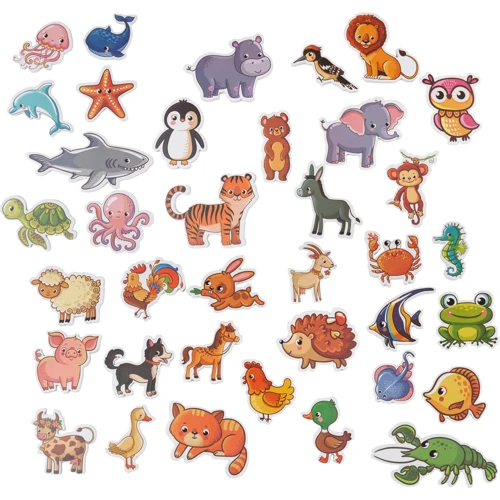 Набор для игры в ванной XoKo EVA ZОО (37 ед+мешочек для сушки+мешок хранения)