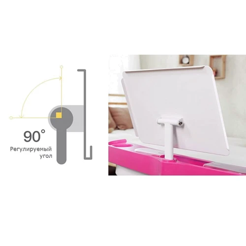 Комплект Evo-kids (стул+стол+полка+лампа) Evo-19 Z (Green) с лампой - столешница белая / цвет пластика зеленый