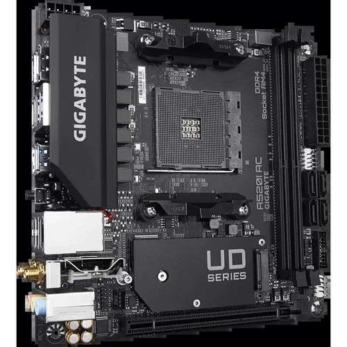 GIGABYTE A520I AC: Оперативная память 2xDDR4 5300 МГц, до 64 ГБ