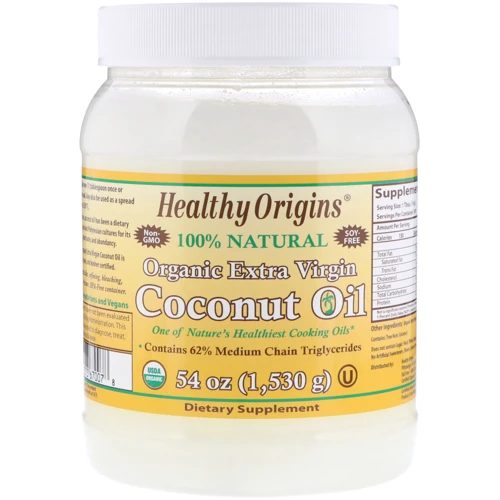 

Healthy Origins Organic Extra Virgin Coconut Oil 54 oz (1,530 g) Экологически чистое натуральное кокосовое масло
