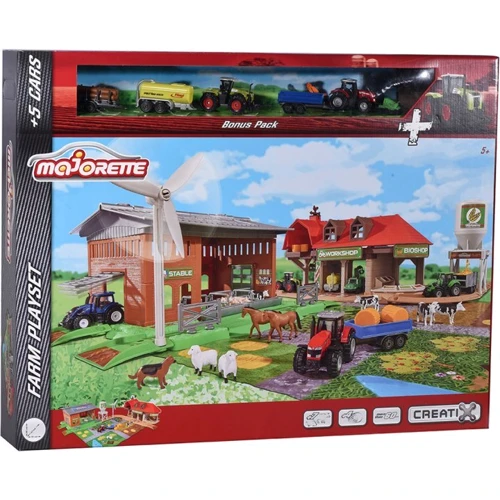 Игровой набор Majorette Креатикс Большая ферма с 5 машинками (2050009)