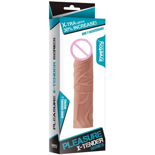 Насадка на член LoveToyPleasure X-Tender Series Flesh Add 1"
