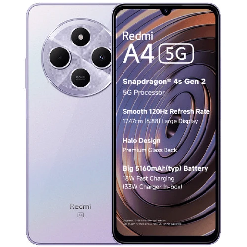 Смартфон Xiaomi Redmi A4 5G 4/128Gb Sparkle Purple (Global): Дисплей 6.88" IPS LCD (1640x720)