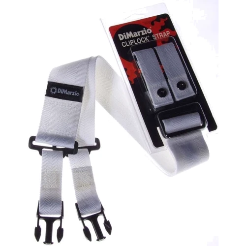 Гітарний ремінь DIMARZIO DD2200 CLIPLOCK WHITE: Виробник DIMARZIO