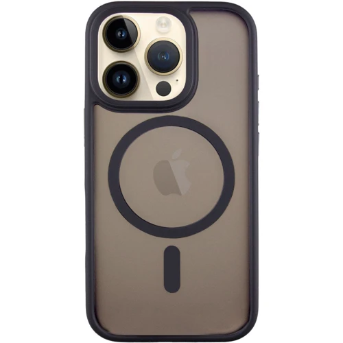 Чехол для iPhone Mobile Case TPU+PC Metal Buttons with MagSafe Black for iPhone 16 Pro