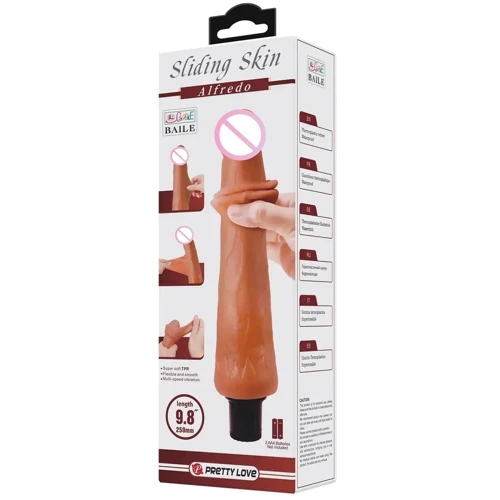 Вибратор LYBAILE Alfredo Sliding Skin 8.8" (BW-027009LP)