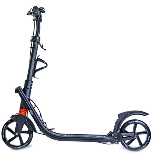 Двухколесный самокат Scale Sports. D-Max-9. Black (складной): Тип колес литые