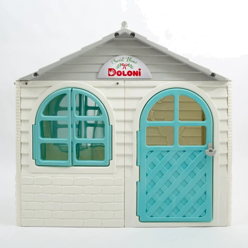 Игровой Домик со шторками Doloni Toys 02550/15 Бело-Бирюзовый фото 4