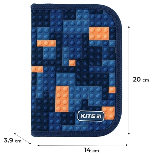 Пенал Kite без наповнення 1 відділення 2 відвороти 622 Blocks (K24-622-8): Рік випуску колекції 2024
