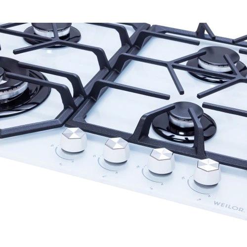 Варочная поверхность газовая Weilor GG W604 WH: Количество конфорок 4