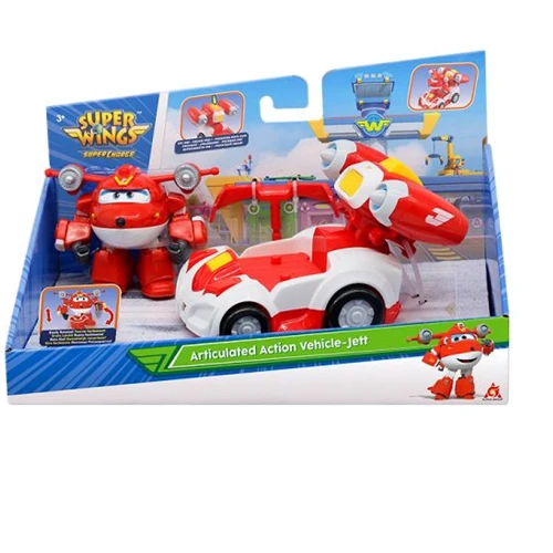 Ігровий набір Super Wings Supercharge Articulated Action Vehicle Jett Джетт (EU740991V)