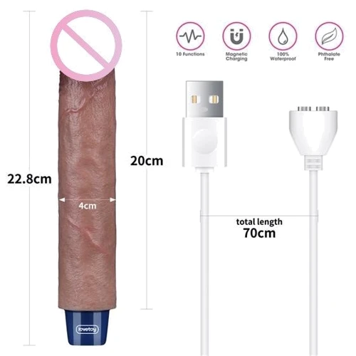 Вибратор LoveToy Real Softee Platinum Silicone 9"