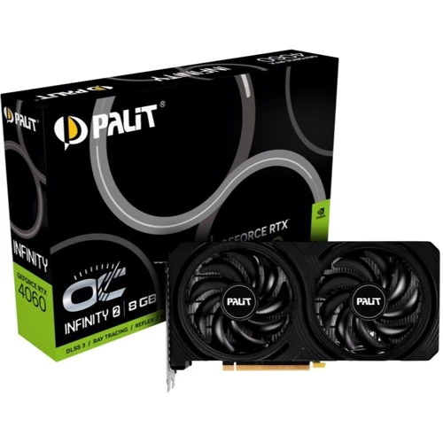 Видеокарта Palit GeForce RTX 4060 Infinity 2 OC (NE64060S19P1-1070L): Интерфейс PCI Express 4.0 x16