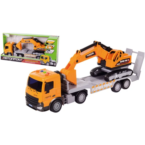 Машинка Автопром Строительный тягач желтый (7984)