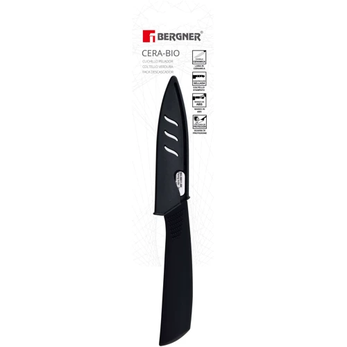 Нож Bergner Cera-bio для чистки овощей 9 см (BG-39511-BK): Рукоятка Бакелит