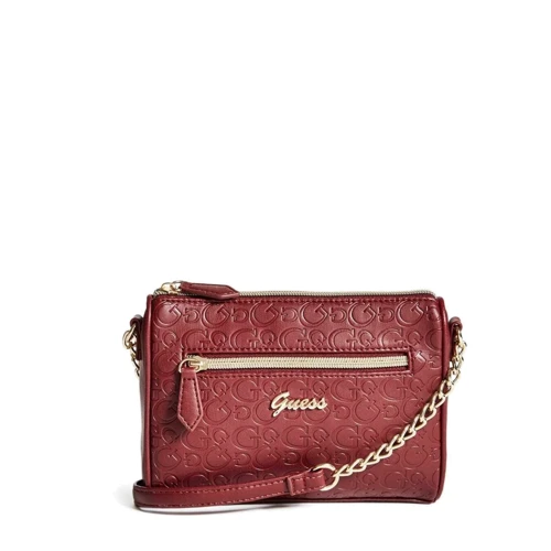 Жіноча сумка крос боді бордова GUESS (843061105761)