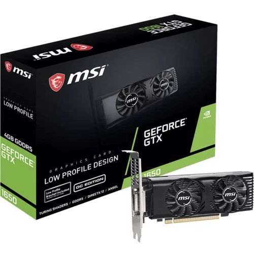 Видеокарта MSI GeForce GTX 1650 4GT LP: Разрядность шины памяти, бит 128