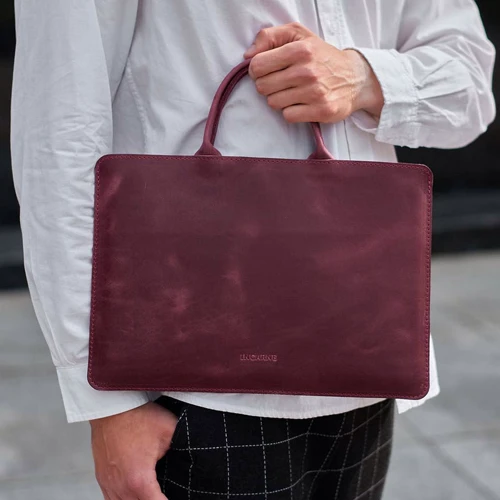 INCARNE Handmade with handles Stem Bordo for MacBook Pro 13" M2 I M1: Тип аксессуара сумка