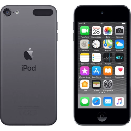 MP3-плеєр Apple iPod touch 7Gen 128GB Space Gray (MVJ62): Дисплей 4.0 дюйма Retina (1136x640 пікселів) з підтримкою Multi-touch, олеофобним покриття, стійке до появи