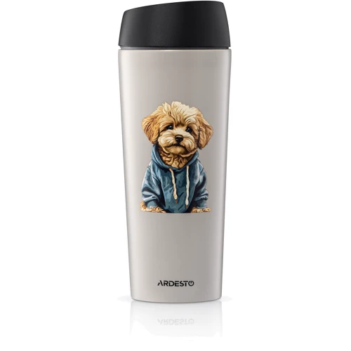 Термокухоль Ardesto Coffee Time Maltipoo 450 мл, бежевий (AR2645MP) фото 5