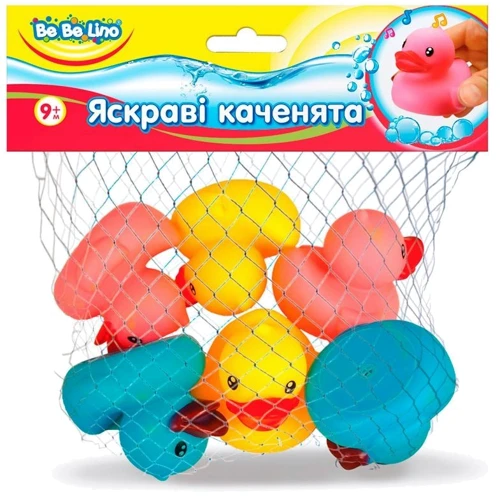 Набір іграшок для купання Яскраві каченята (укр. Упаковка), BeBeLino