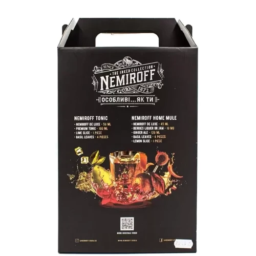 Водка Nemiroff De Luxe 0.7 л + настойки в ассортименте 3х50 мл, подарочный бокс (NMF4820181428570): Вид напитка Водка