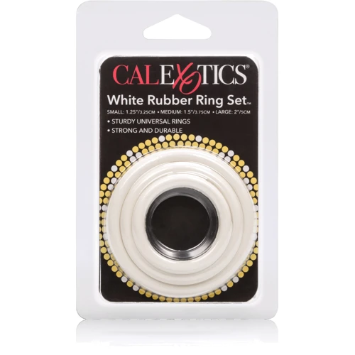 CalExotics Rubber Ring - 3 Piece Set - набор эрекционных колец, белый
