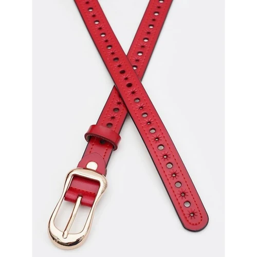 Женский ремень Borsa Leather красный (CV1ZK-019r-red): Пол Женский