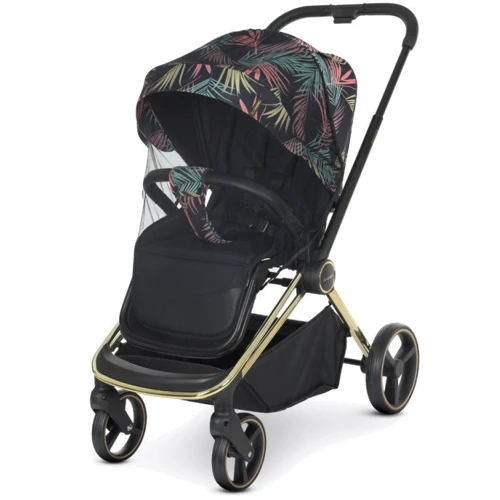 Коляска универсальная 2в1 El Camino Persona ME 1091-G (black pink palm): Материал колес EVA