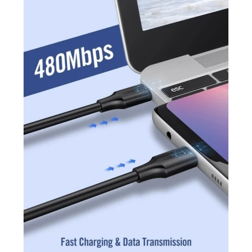 Кабель Ugreen USB-C to USB-C 3A 50cm Black (50996) фото 3