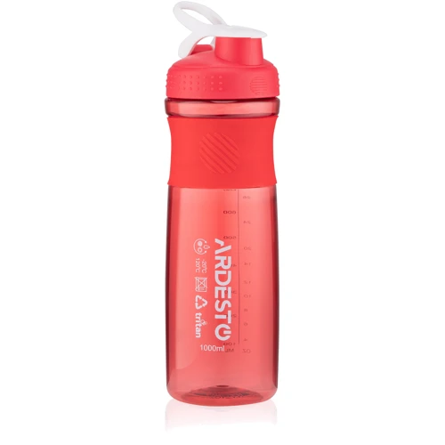 Пляшка Ardesto Smart bottle для води 1000 мл червона (AR2204TR)