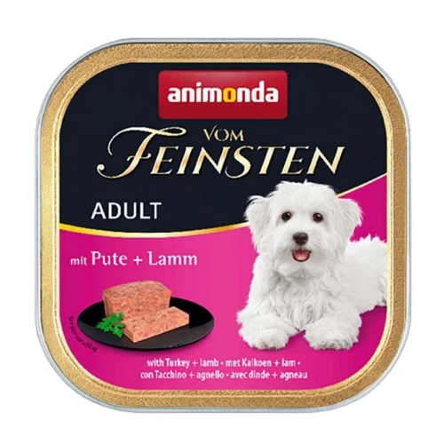 Влажный корм Vom Feinsten Adult with Turkey + Lamb для собак с индюшкой и ягненком 150 г (4017721826112)