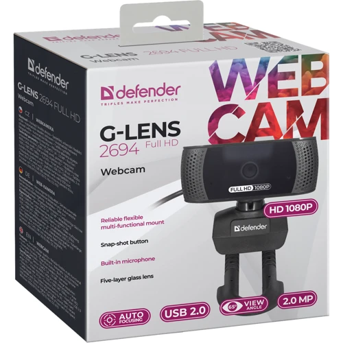 Defender G-lens 2694 Full HD 1080p Black (63194): Интерфейс подключения USB 2.0