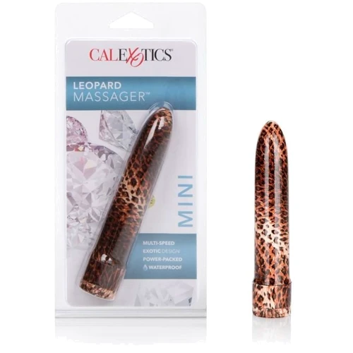CalExotics Leopard Massager Mini пластиковый вибратор, 11x3.5 см, Leopard